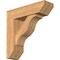 Ekena Millwork Funston Slat Smooth Bracket w/ Offset Brace, Western Red Cedar, 7 1/2"W x 26"D x 26"H BKT0806X26X26FST06SWR - alternate 1